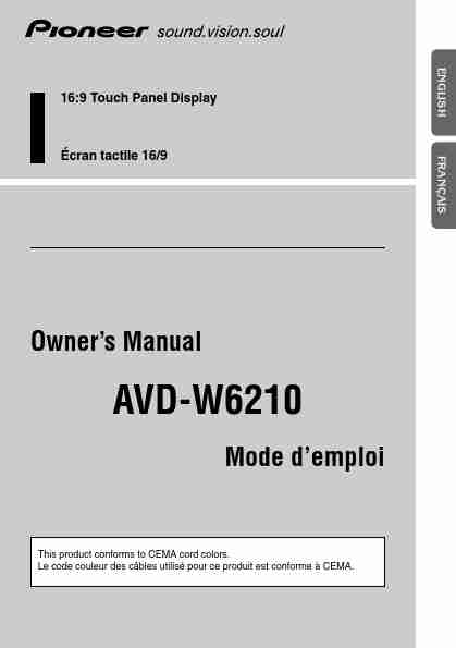 Pioneer Car Stereo System AVD-W6210-page_pdf